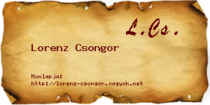 Lorenz Csongor névjegykártya